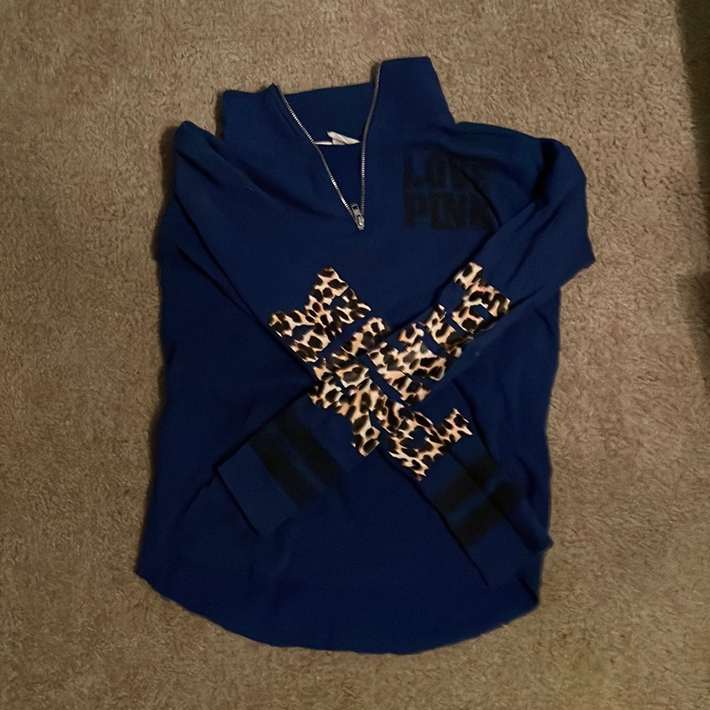 XS “Pink” Victoria Secret Sweater- Blue